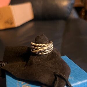 Silver Twisted Rope Ring 925 silver